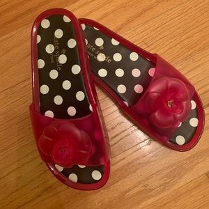 Kate Spade Flower/Polka Dots Slide Sandals